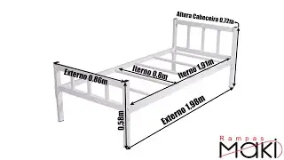 Cama de Solteiro Padr&atilde;o Exercito Brasileiro Desmont&aacute;vel em A&ccedil;o.