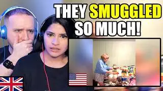 Couple From The UK Reacts to What Europeans SMUGGLE Home From America!
