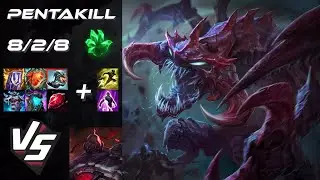 TOP Cho'Gath vs Sion [PENTAKILL] - EU Grandmaster Patch 25.S1.3