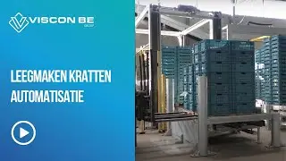Leegmaken kratten - automatisatie - Emptying of crates - automation - Co&ouml;peratieve Veiling Roeselare