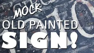 I PAINTED A MOCK VINTAGE SIGN ON MY BRICK BASEMENT WALL!!!