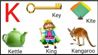 K Letter Words  | Words that start with letter K with pictures | Twin kids zone