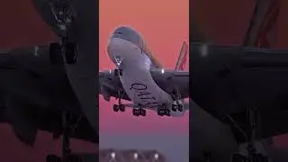 Qatar Airways A380 Taking Off from Dubai 🌆🛫 | Superjumbo Power in the Skies!#shorts #aviation
