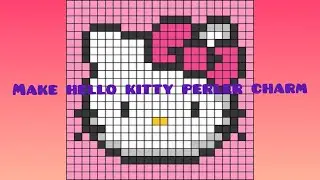Make Hello kitty Perler Bead Keychain With Nae