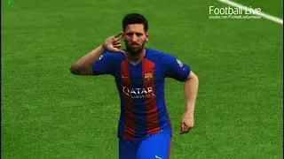 PES 2017 | Barcelona vs Borussia Dortmund | L.Messi penta trick [5 goals] | UEFA champions league