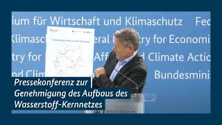 Pressekonferenz zur Genehmigung des Wasserstoff-Kernnetzes