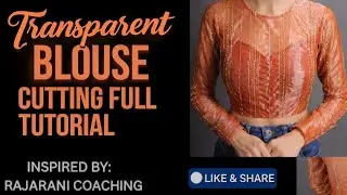 Transparent ब्लाउज  front part कटिंगmethod by rajarani coaching part 1