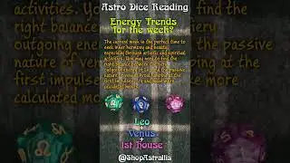 Astro Dice Reading for  01/16/2024 - Astrology Dice reading: Energy Trends for the week...