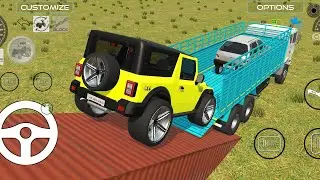 Drive JCB And Unloading Stone Truck In Game 🔥#thar #truck #dumper #4x4 #car #scorpio #fortuner 