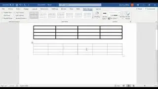 How to Create a table in MS Word
