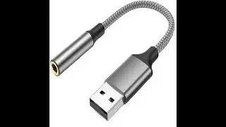 Gold Plated USB-a to 3.5mm Aux Female Audio Jack Converter for Laptop