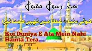koi duniya e ata mein nahi hamta tera new naat 2023 | naat lyrics |