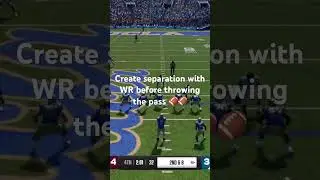 Create separation with WR before throwing the pass 🏈🎮 #collegefootball