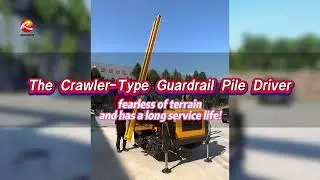 The tracked chassis is as stable as a bull, and the efficiency of fence piling is high!#piledriver