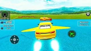 Flying Car Driving Simulator - Impossible Stunts Flying Car - Gameplay Android