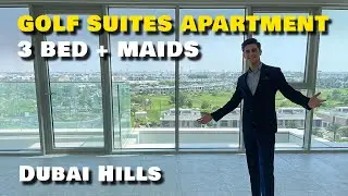3 Bed + Maids - Golf Suites Apartment Walk Through - DUBAI HILLS ESTATE