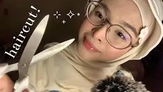 ASMR MALAY🇲🇾 RELAXING HAIR SALON💈💇 SCALP MASSAGE AND HAIRCUT! (with mouth sounds)💘