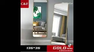【Ready Stock】Light Luxury Mirror, Make-up Mirror, Wall-mounted Full-length Mirror #tiktok #affiliate