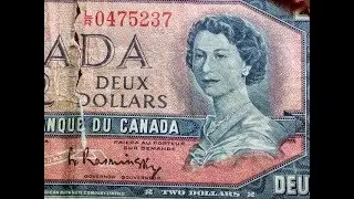 Hard To Find $2 Bills: 1954 Canada - 104 Million In Circulation