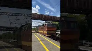 ЧС4т-293 следует резервом на О.П Автоприбор #чс4т #железнаядорога #train #ржд #поезд