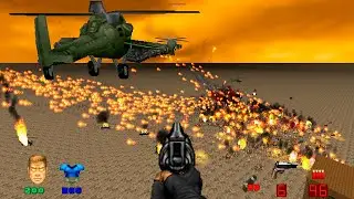1032 MANCUBUS vs 40 Zombie Helicopter - Brutal Doom Fight