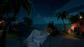 [4K] Sea of Thieves: Relaxing Thunderstorm at Plunder Outpost