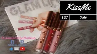 LiveGlam KissMe Liquid lipstick club July 2017 subscription unboxing review
