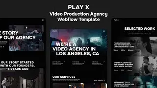Play X - Video Production Agency Webflow Template | BRIX Templates