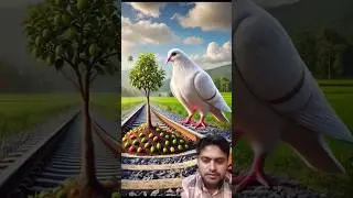 Giant Bird on Railway Track with Magic Tree! #Unbelievable #ViralVideo #AmazingEdit #Shorts