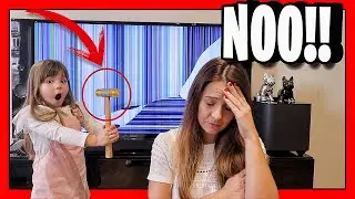 ROMPO la TV y mi MAMA se enfada MUCHO 😱 Broma MUY PESADA a mi mamá