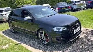 2012/61 Phantom Black Audi S3 2.0 T Sportback Manual Pan Roof Big Spec 230bhp 13 Services Sat Nav