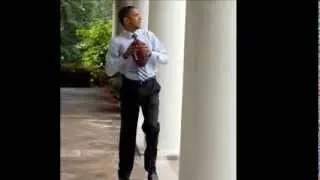 Barack Obama Super Bowl Sunday Football Photo Op