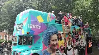 80s & 90s Buses for Queen's Platinum Jubilee Pageant Parade London Sunday 5th June 2022