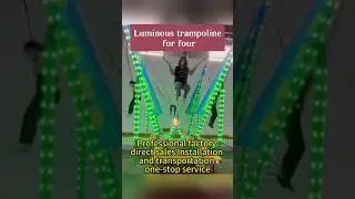 Four-person light trampoline #fun #children