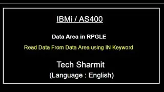 Read Data from Data Area in RPGLE | rpgle programming tutorial |  as400 tutorial for beginners |