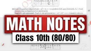 COMPLETE Class 10th Maths in One Pdf || Score 80/80 in 2023 || Basic And Standard Maths Notes