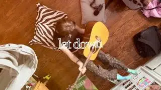 watch me play let down lying on my bedroom floor with my phone taped to my ceiling fan