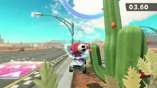 Do tricks off the cacti for extra height! [Shy Guy | Baby Blooper] Free-Roam | Mario Kart World #dpk