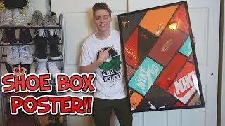 HOW TO MAKE POSTER WITH SHOE BOXES!! | Shoe Box Art Tutorial