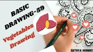 How to draw Sweet Potato in easy way#sbo#sbotvm #workfromhome#parttimejob #vegetablesdrawing