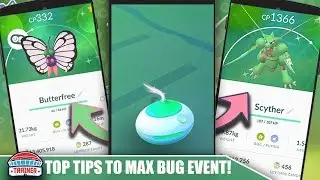 TOP TIPS TO MAX BUG OUT EVENT! SHINY SCYTHER + 1 HR INCENSE | POKEMON GO
