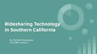 CIVE 580 Transportation - Ridesharing Technology