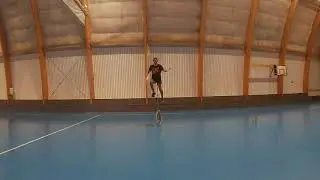 3 Clubs on an Unicycle (Giraffe) World Record