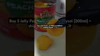 Buy 5 Jolly Peaches, get FREE Lysol + shipping voucher! 🛒✨  