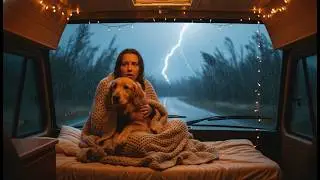 TRAPPED & ALONE: Surviving A Violent Storm In My Van With My Dog | Solo Female Van Life Nightmare