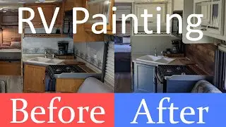 RV Remodel Renovation / how to paint cabinets & wall painting