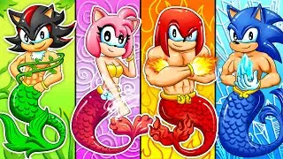 Elemental Power Battle - Who Will Win Mermaid Amy's Heart - Sonic the Hedgehog 2