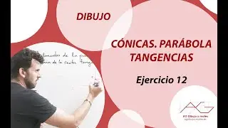 Ejercicios Dibujo - 012 - Cónicas. Tangencias. Parábola