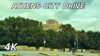 Athens 4K Drive with Acropolis Views | Lofi Relaxing Piano, No Talking, No Commentary