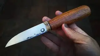 Fazendo uma faca de camping VIKING de MOLA DE FUSCA - Puukko Knife